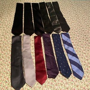 Men’s Ties, Misc lot of 12